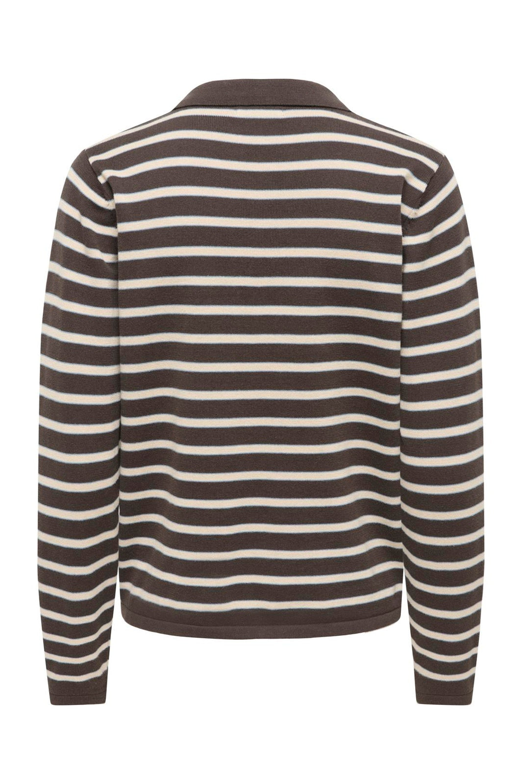 JDY - Jdyina L/S Polo Pullover Knt - 5094718 Mulch Sandshell / Windward Blue