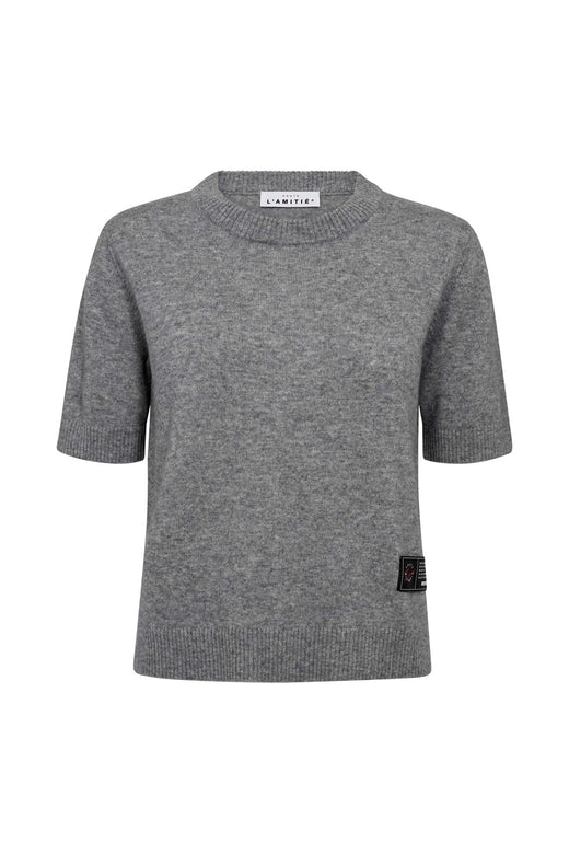 Haute L'Amitié - Cash Ss O-Neck HL10197 - Light Grey Melange