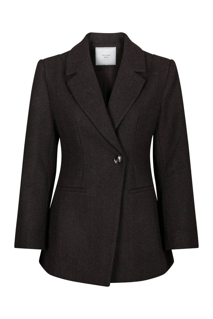 Neo Noir - Bowie Herringbone F Blazer 168544 - 676 - Dark Brown