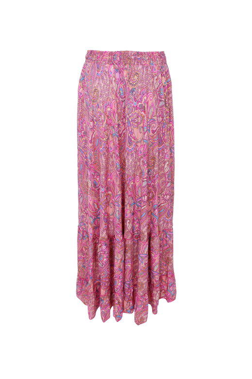 Black Colour - Bcluna Maxi Frill Skirt 39133 - Pink Vibe
