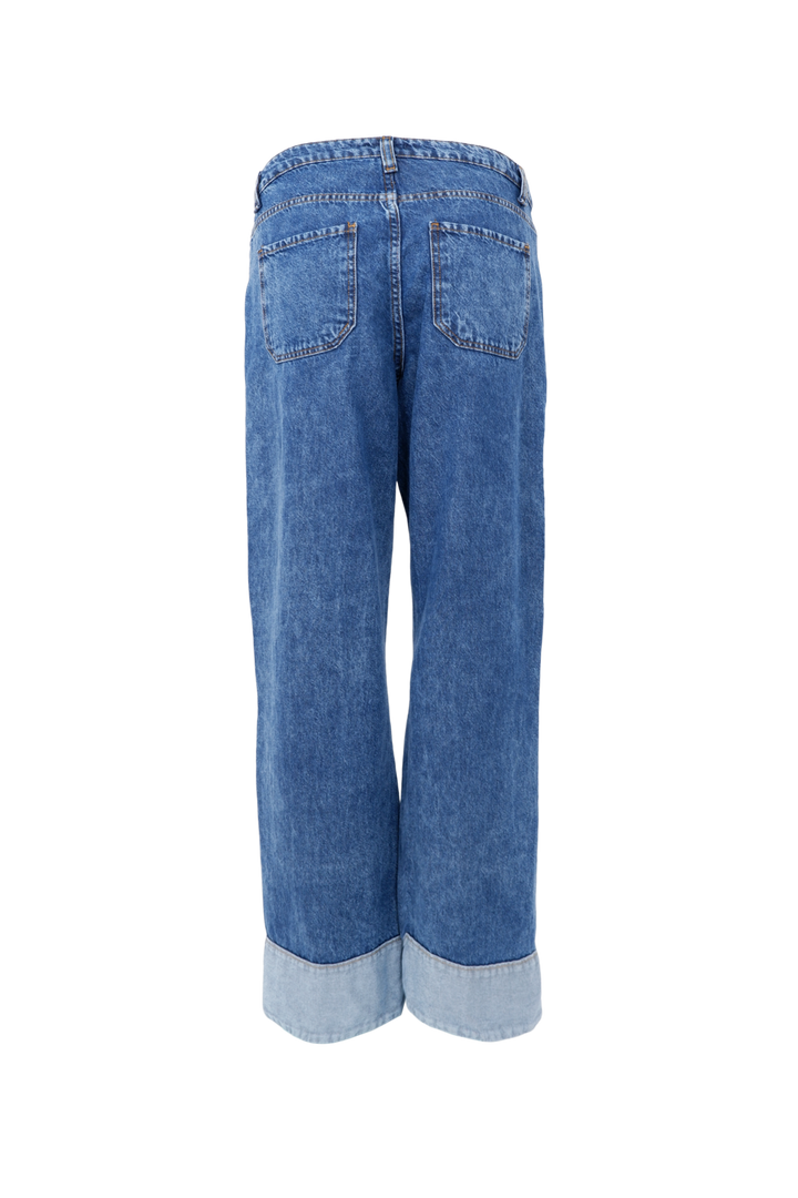 Black Colour - Bcizzy Denim Panel Pant 41076 - Mid Blue