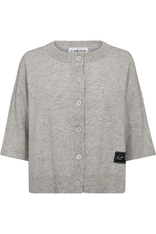 Haute L'Amitié - Cash Ss Cardigan HL10220 - Pearl Melange