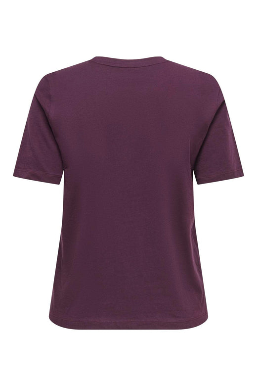 Only - Onlhappy S/S Emb Top - 5204456 Winetasting Pale Lilac Heart
