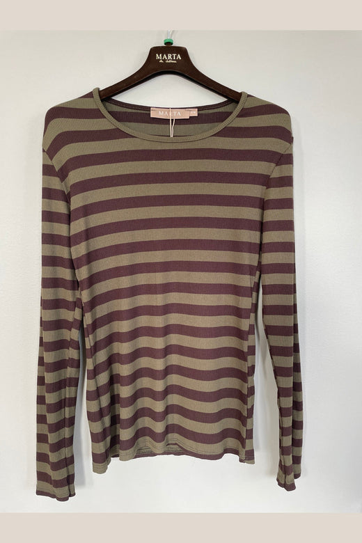 Marta Du Chateau - Mdcbegonia Ls Tee 7702 - Moro/Sottobosco