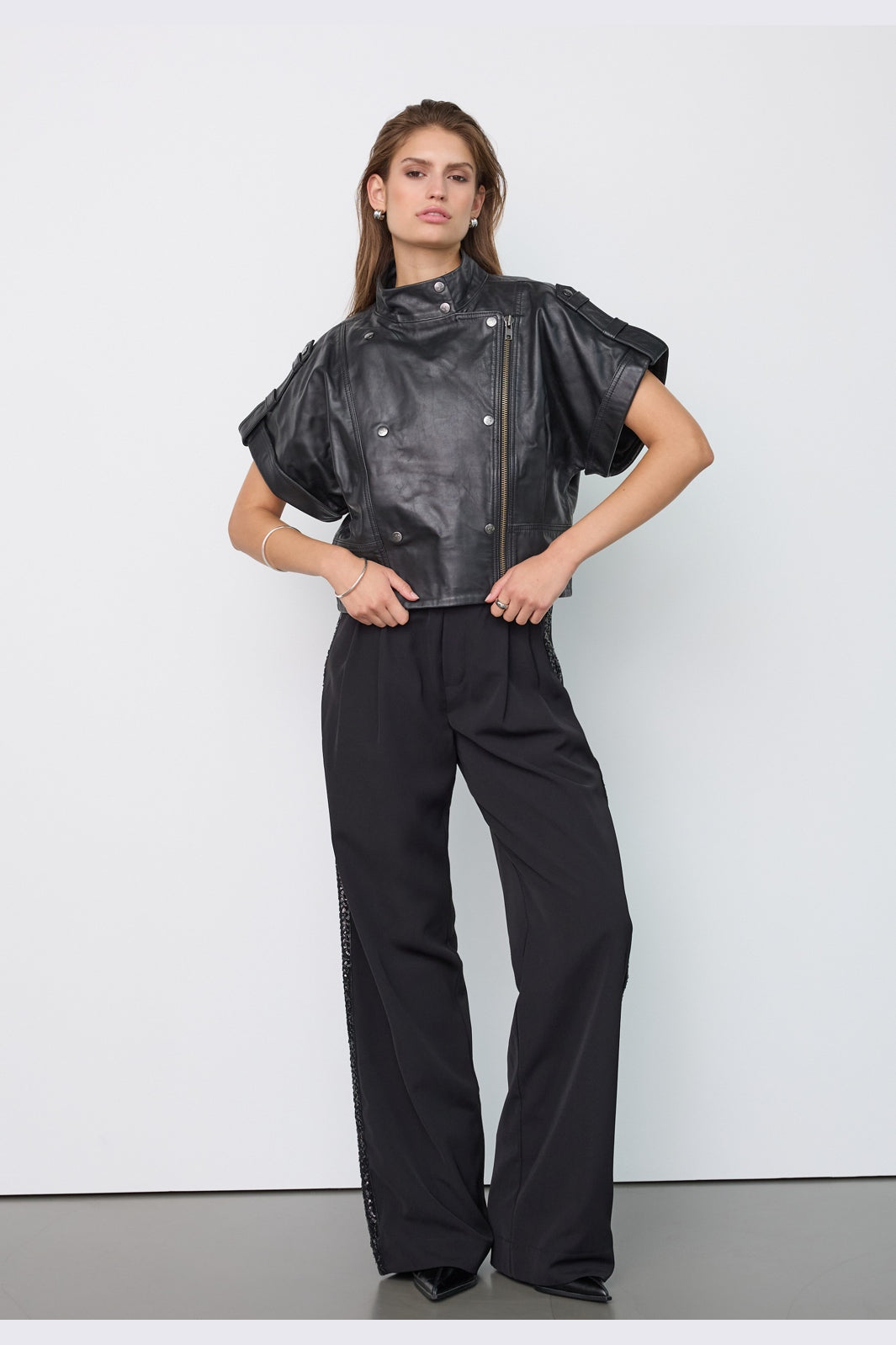 Co´Couture - Phoebecc Leather Vest 500412 - 65001 - Black
