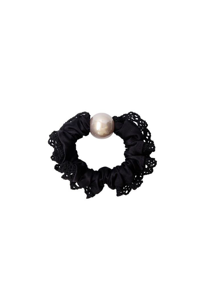 Black Colour - Bcpetal Mini Scrunchie 6868 - Black