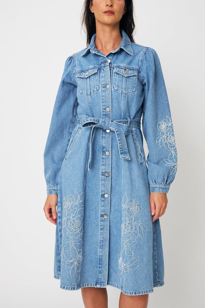 Cras - Celine Dress C654 - 7035 - 7035 Medium Blue Kjoler 