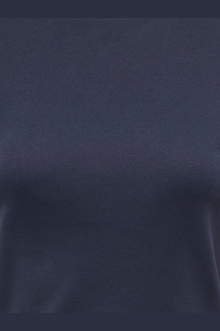 Only - Onlbina S/S Short Top Solid - 5189713 Night Sky Biscotfi Contrast