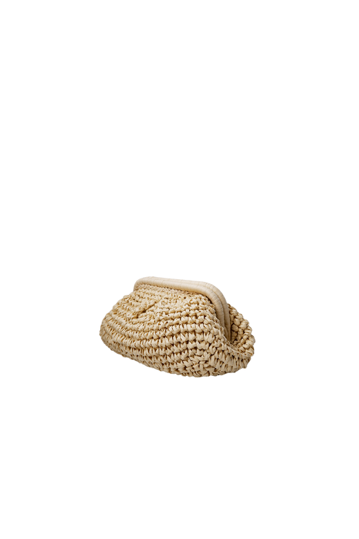 Black Colour - Bczoey Straw Clutch 9384 - Natural