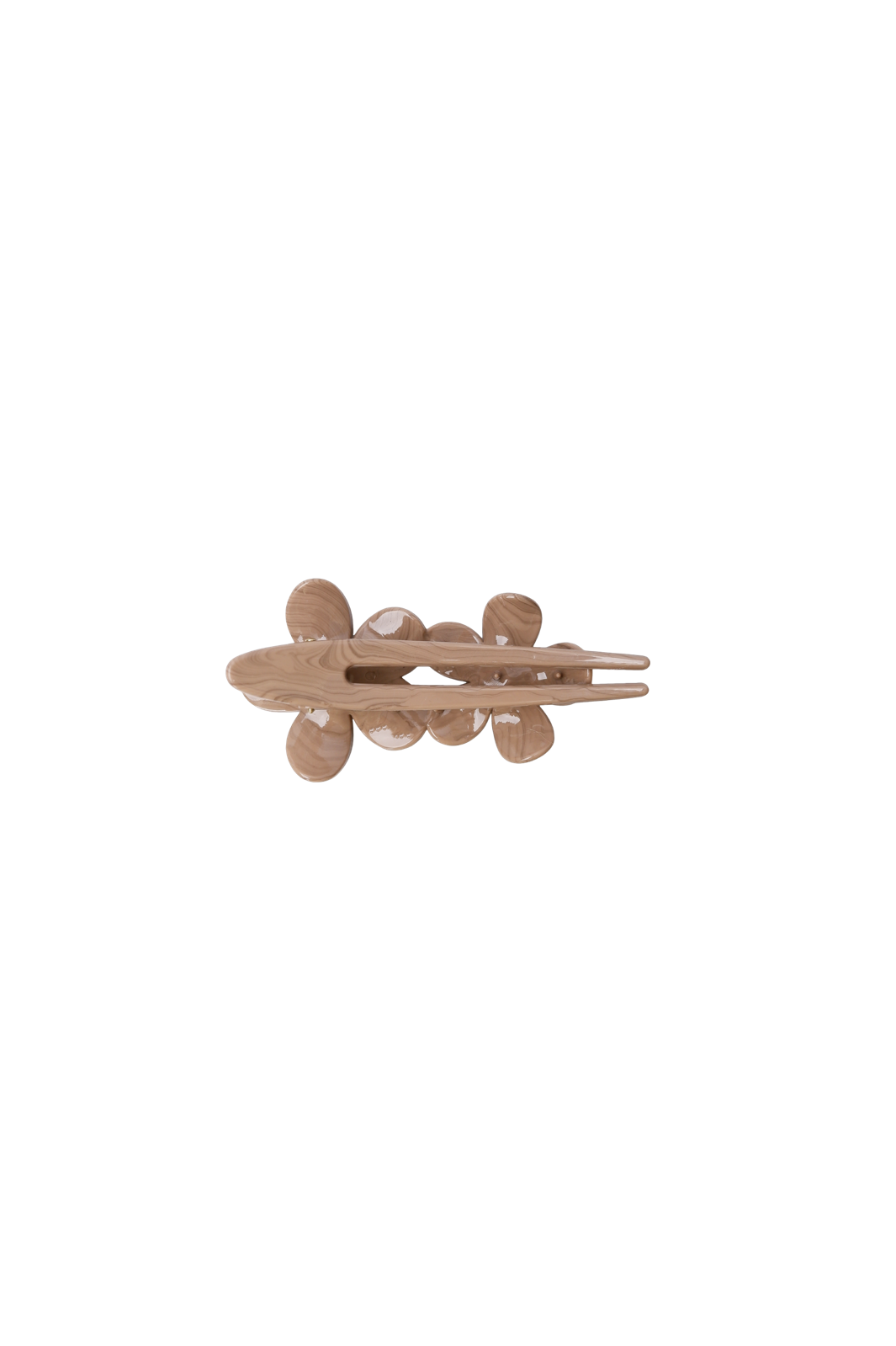 Black Colour - Bcrosella Flower Hair Clip 6074 - Latte