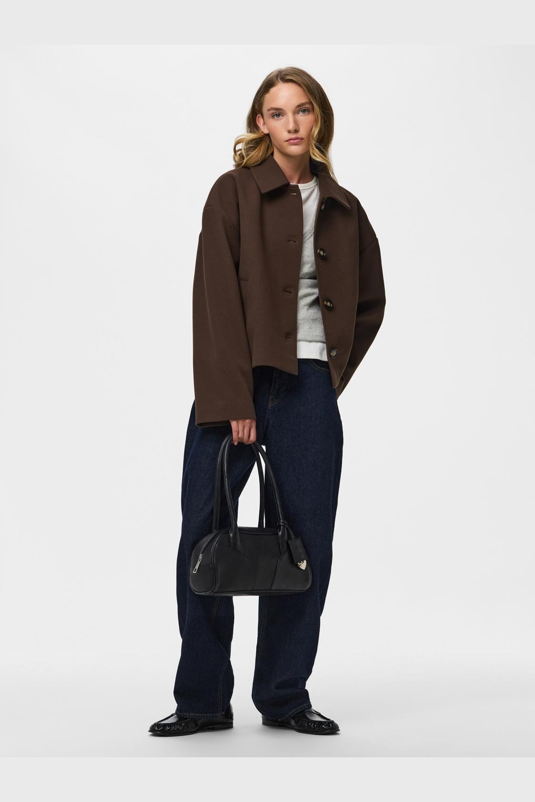 Pieces - Pcaya Short Coat - 5102307 Hot Fudge