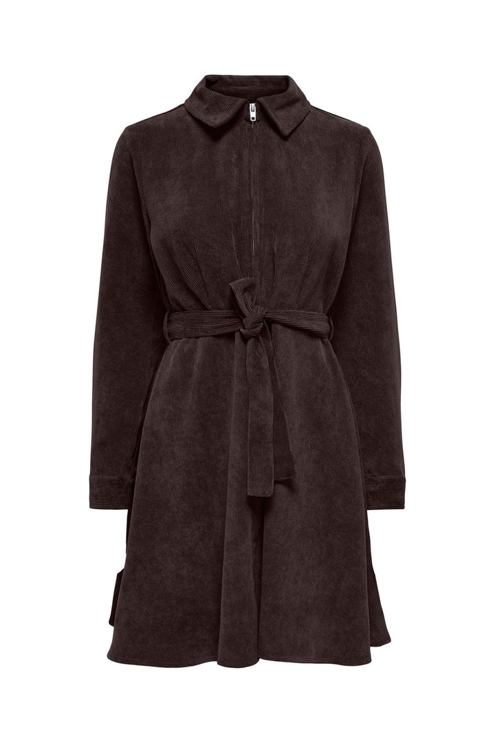 JDY - Jdyulla Ohio L/S Dress Dia - 5143844 Chocolate Torte