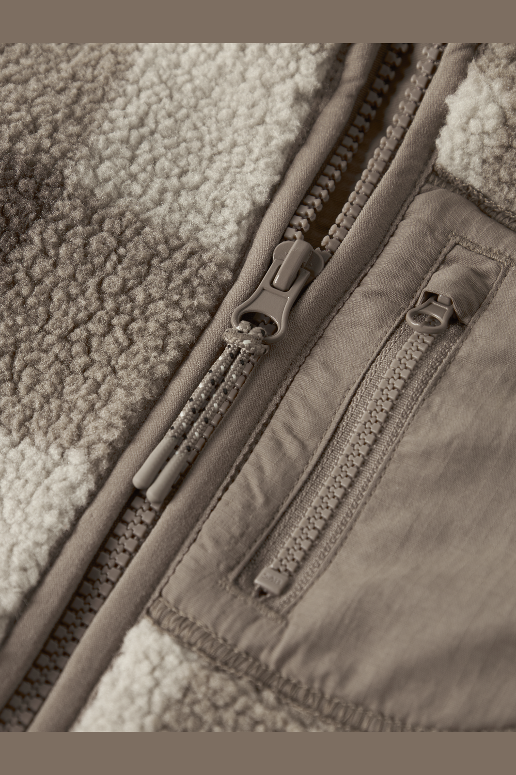 Name It - Nmmmonico Sherpa Jacket Check - 4893826 Fossil