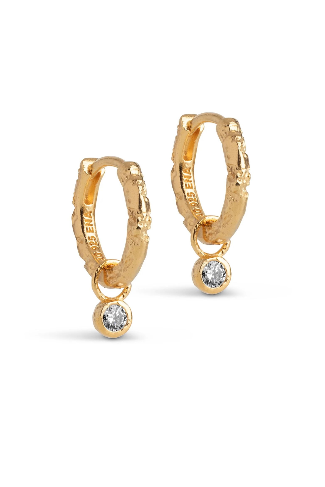Enamel Copenhagen - Hoops, Belle Cz E431GM - White Cz