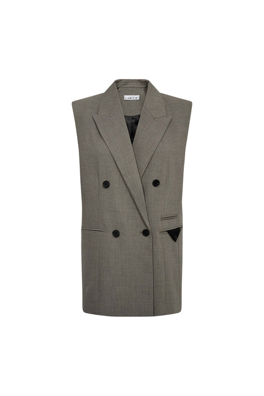 Haute L'Amitié - Nicole Triangle Tailor Vest HL10449 - Beige Melangé