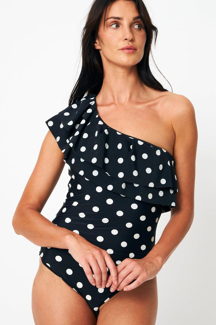 Cras - Naja Swimsuit C401 - 8123 - 8123 Black White Dot Badedragter 