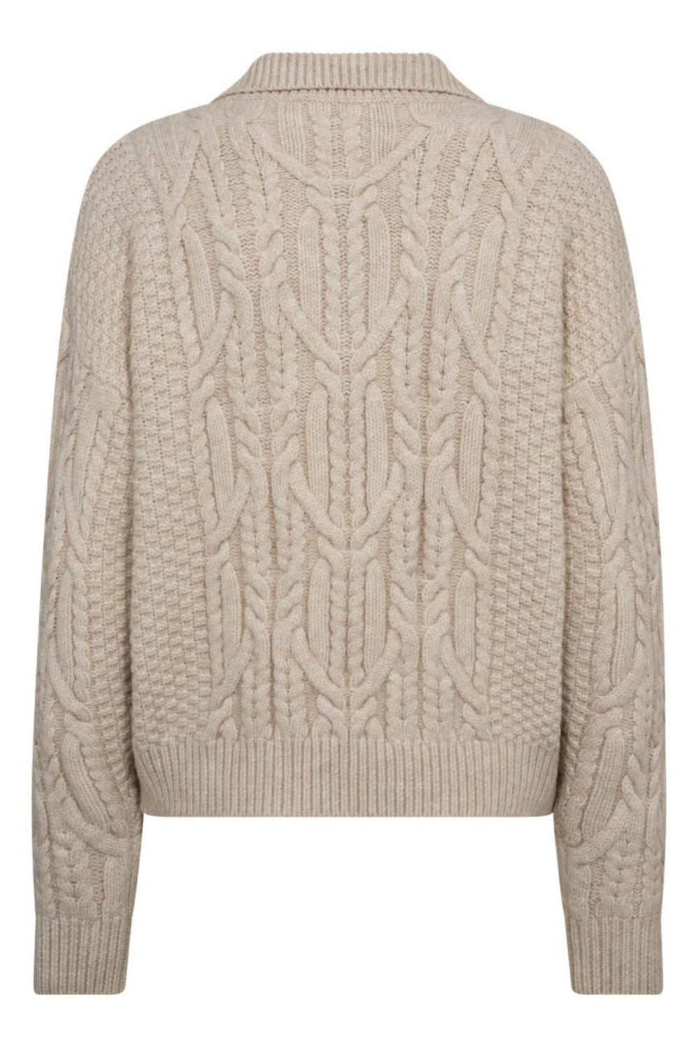 Co´Couture - Rowcc Collar Cable Knit 32204 - 100 - Creme