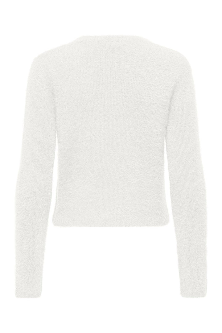 Only - Onlkerry Piumo Ls O-Neck Cc Knt - 5100868 Cloud Dancer