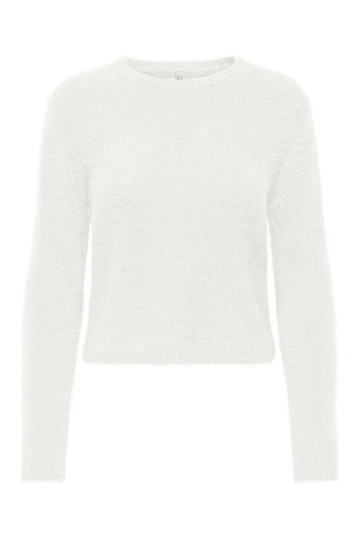 Only - Onlkerry Piumo Ls O-Neck Cc Knt - 5100868 Cloud Dancer