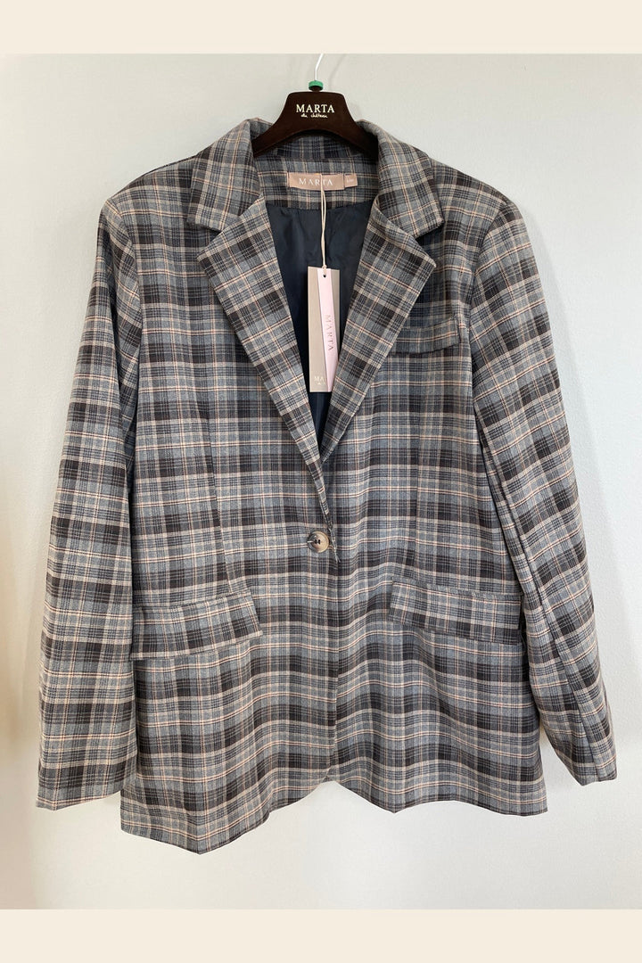 Marta Du Chateau - Mdccharm Blazer 15502 - Grey
