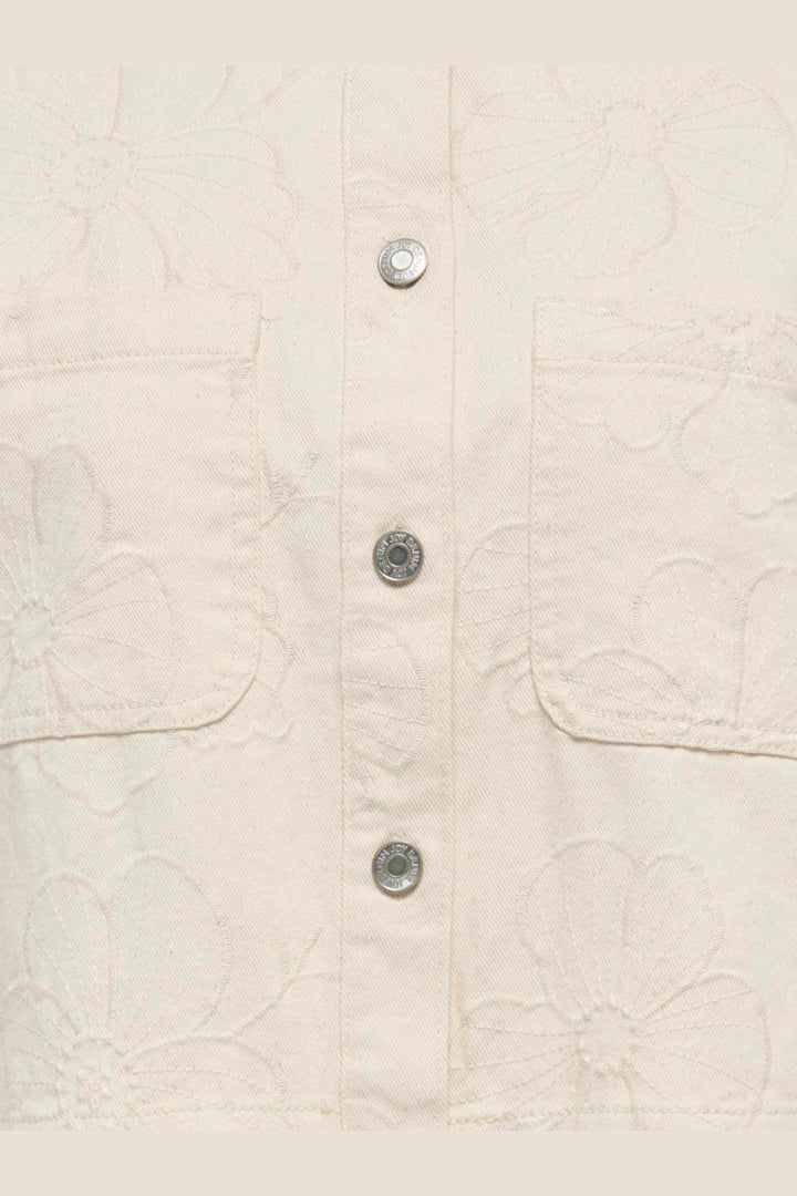 JDY - Jdyhavanna S/S Emb Shirt - 5140640 Ecru Embroidery