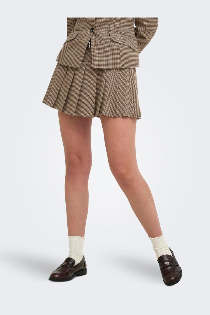 Only - Onlhollis Belt Check Skirt Tlr - 5066070 Amphora Slate Black & Black