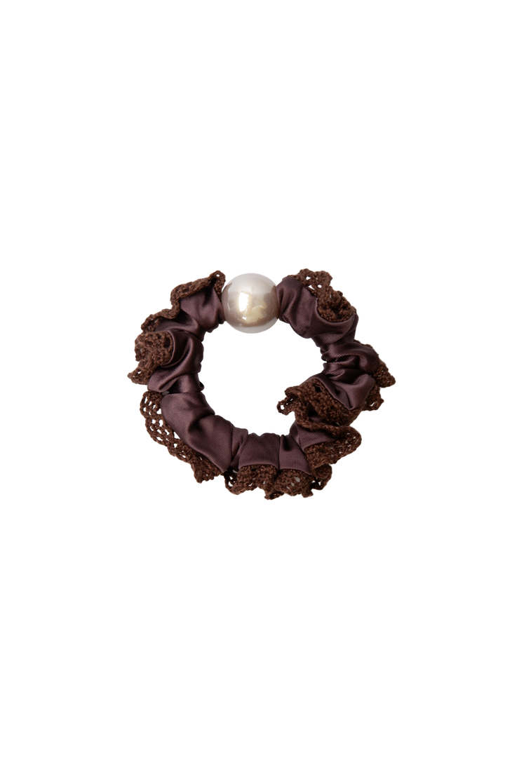 Black Colour - Bcpetal Mini Scrunchie 6868 - Coffee