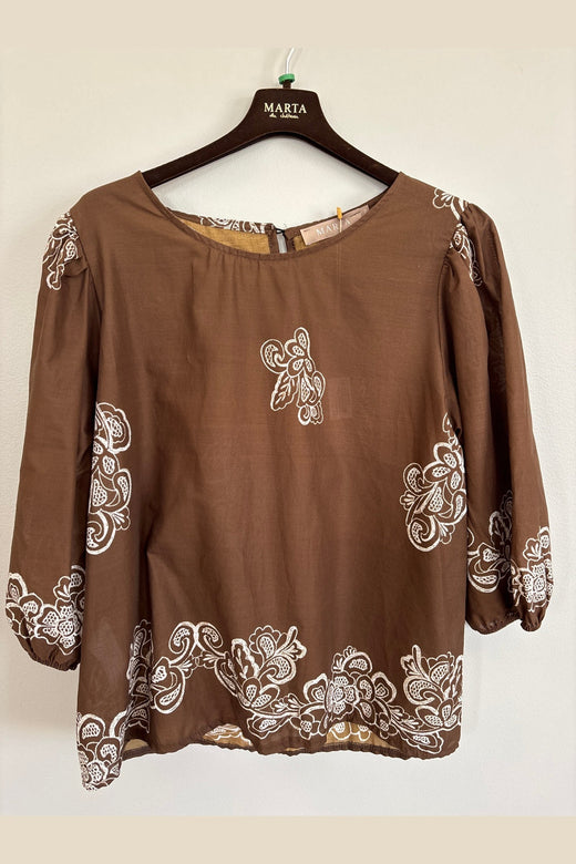 Marta Du Chateau - Mdclupine Blouse 8566 - Marrone6906Tpk