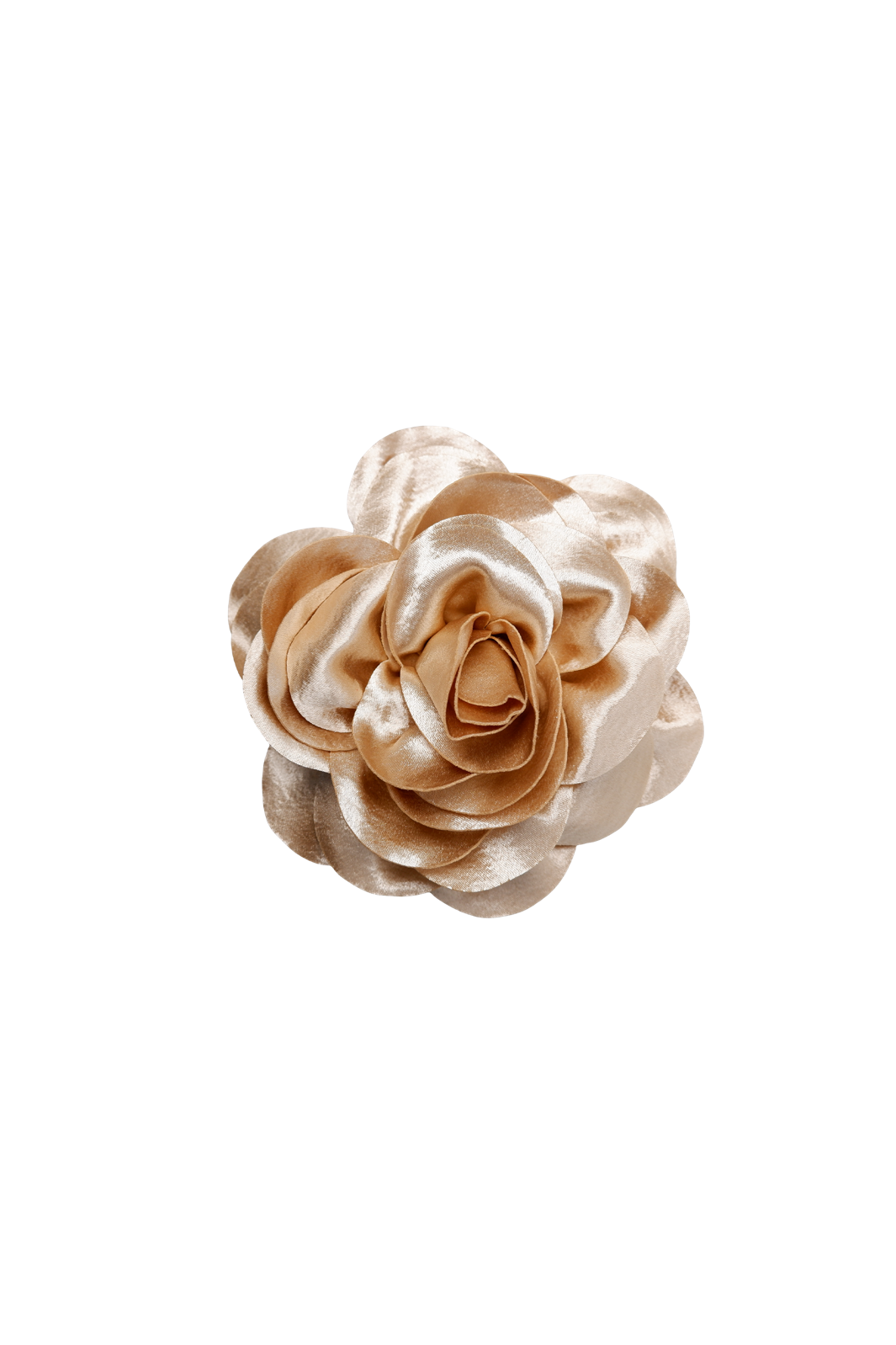 Black Colour - Bcsage Big Flower 2-In-1 Brooch 4486 - Golden