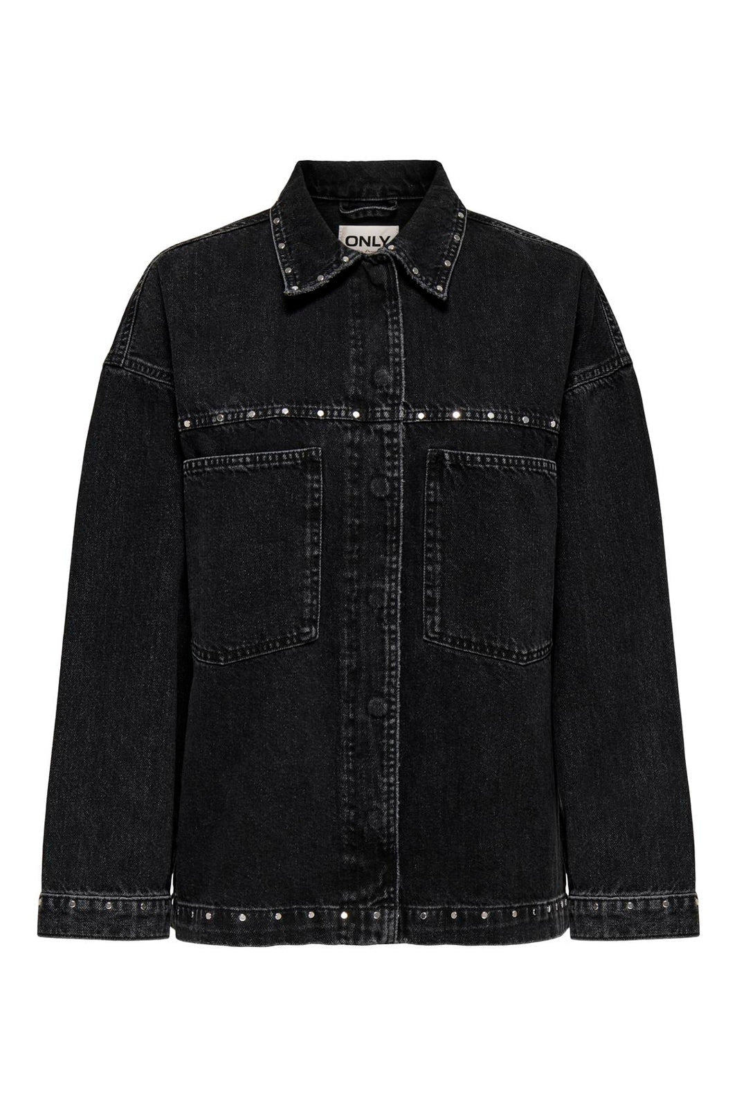 Only - Onlemmie L/S Studded Shirt Azg - 4926859 Washed Black
