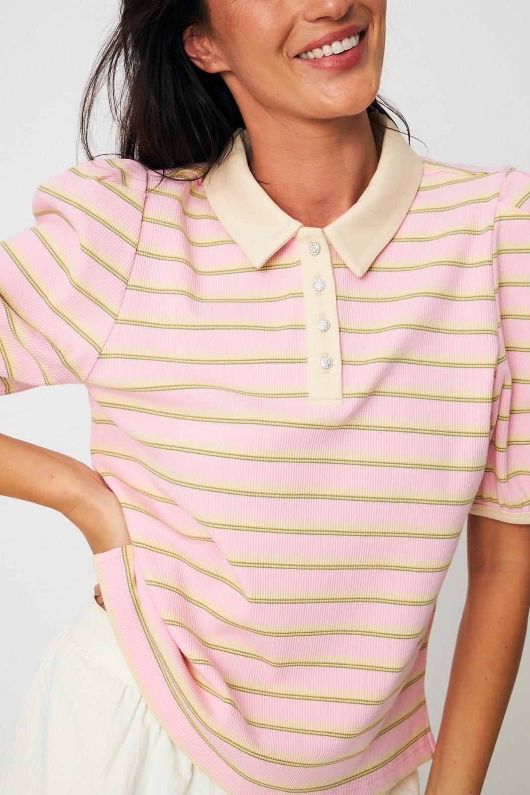 Cras - Kleo T-Shirt C617 - 4006 - 4006 Pink Stripe T-shirts 