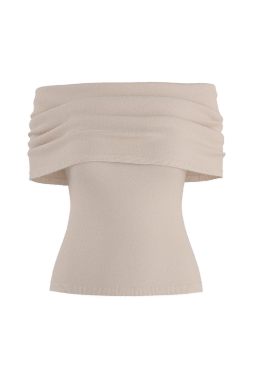 Hypedrop - Hdkhloe Off-Shoulder Knit 32000833 - 5191891 - White Swan