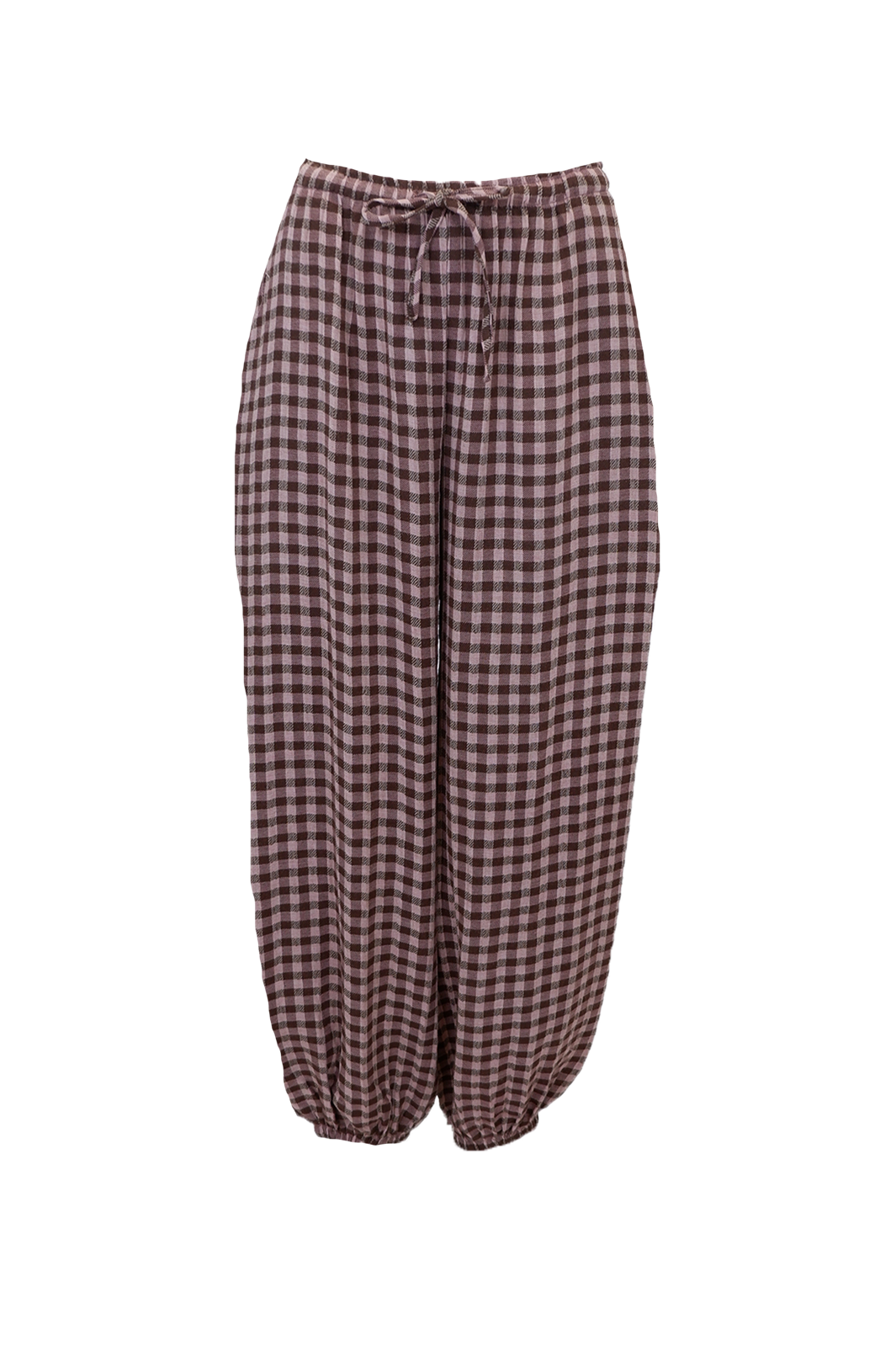 Black Colour - Bcmalle Balloon Pant 41317 - Brown Check