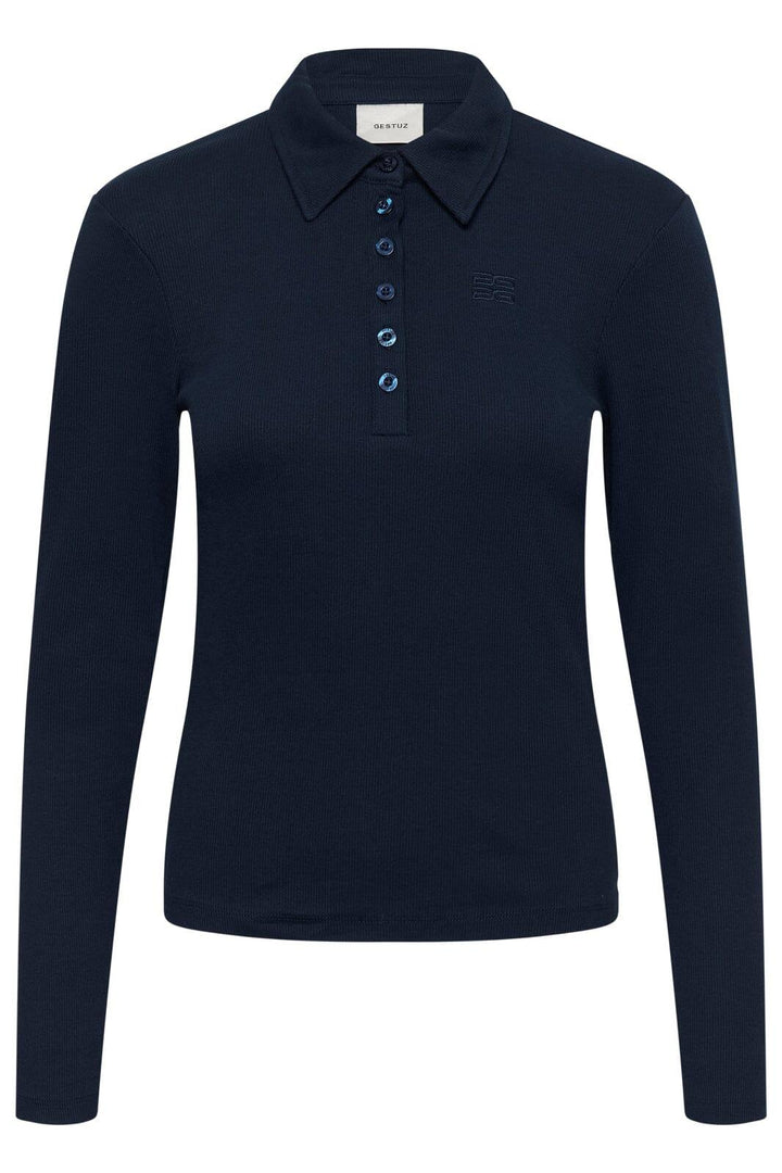 Gestuz - Gzdrew Ls Polo Top 10911272 - 193922 - Sky Captain Toppe 