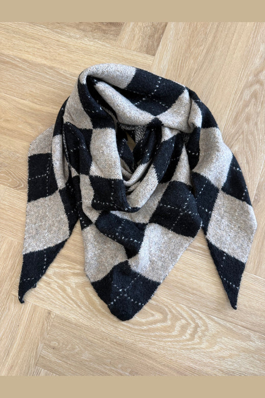 Marta Du Chateau - Mdcgretzel Scarf BA-3446 - Black/Taupe