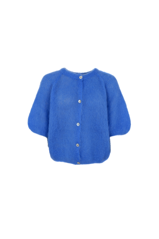 Black Colour - Bcbjoerk Patent Knit Cardigan 1251 - Sky Blue