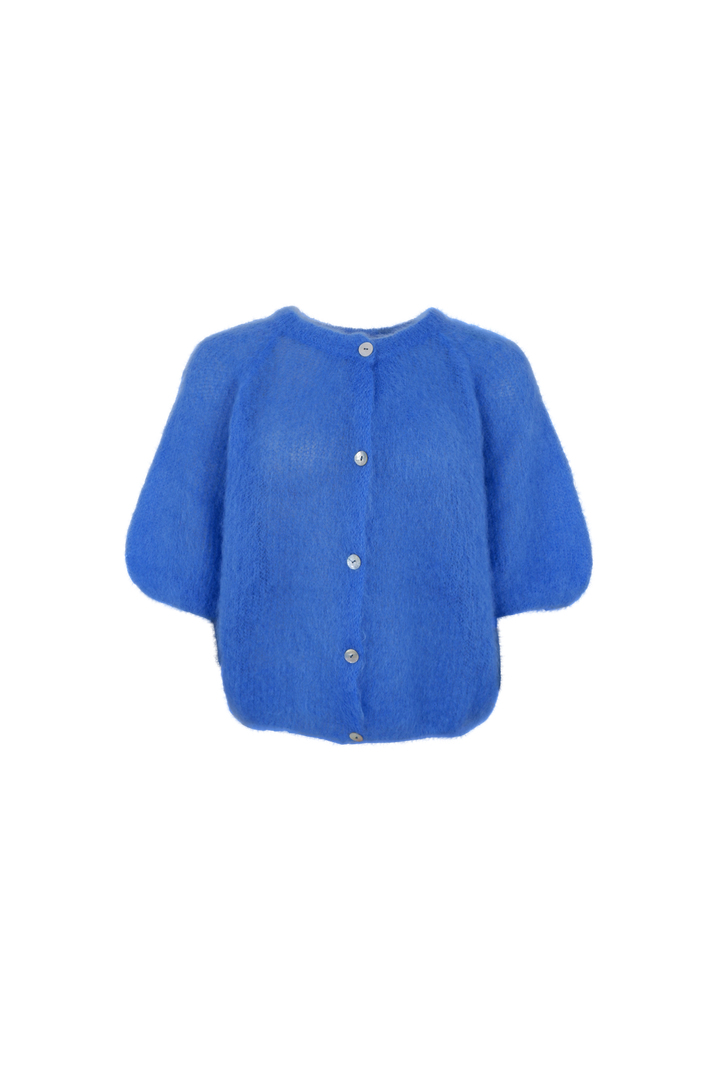 Black Colour - Bcbjoerk Patent Knit Cardigan 1251 - Sky Blue