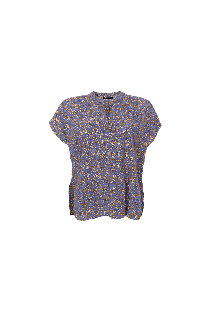 Black Colour - Bcluna Andrea S/S Blouse 39234 - Blue Mist