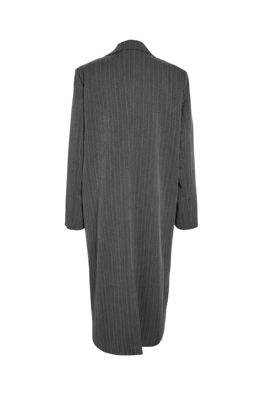 Noisy May - Nmcelia L/S Long Oversize Blazer Tnt/20 - 5213553 Charcoal Gray Pinstripe