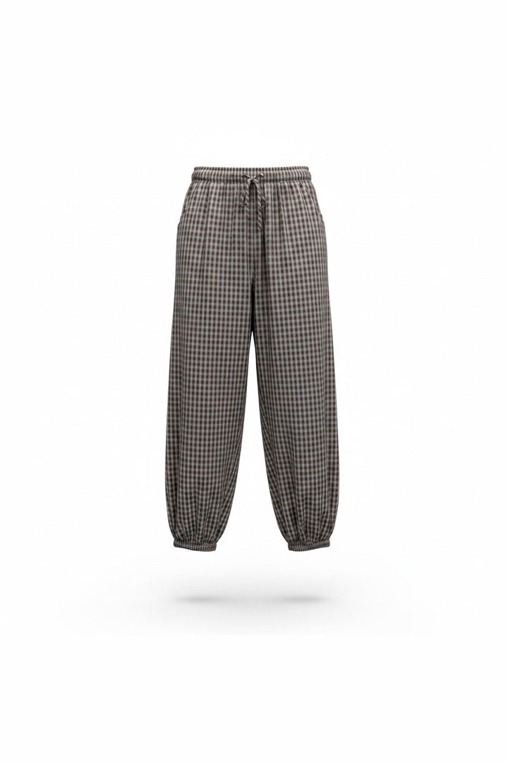 Continue - Linea Check Pants 15359 - Brown Check