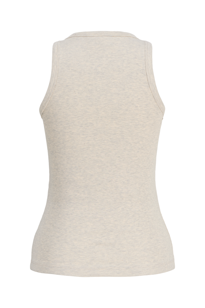 Jjxx - Jxfrida Sl U-Neck Top - 5018836 Oatmeal Melange