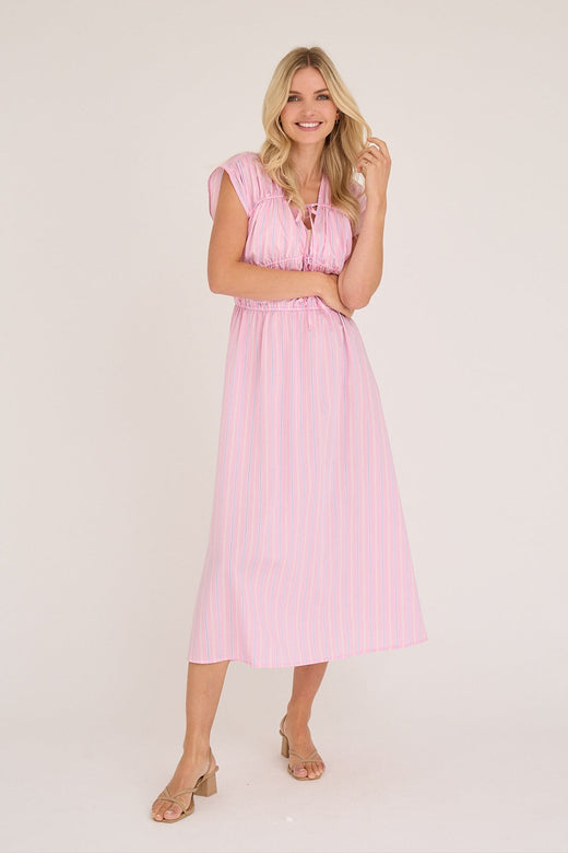 A-View - Vifina Dress AV8136 - Pink/Blue