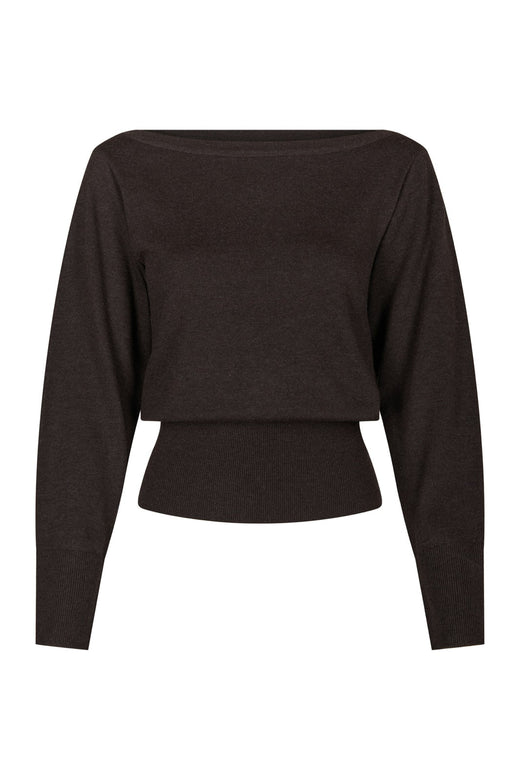 Neo Noir - Jessen Knit Blouse 169621 - 205 - Brown Melange