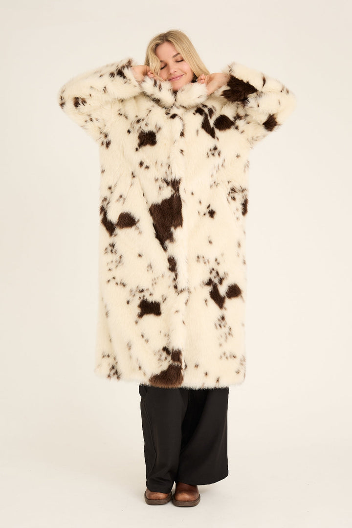 A-View - Kolvina Coat AV6032 - 193 - Brown/White