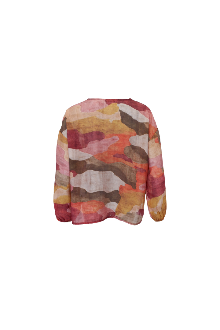 Black Colour - Bczella Sheer Blouse 41296 - Burnt Wine