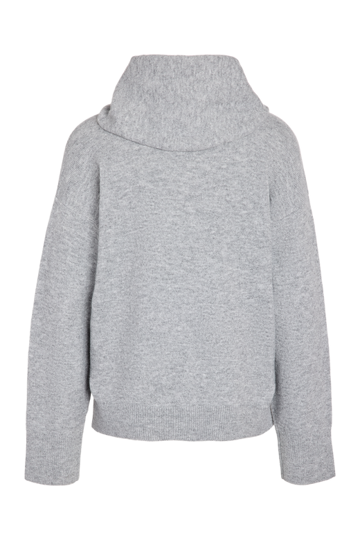 Noisy May - Nmsabrina L/S O-Neck Scarf Knit Top - 5263383 Medium Grey Melange