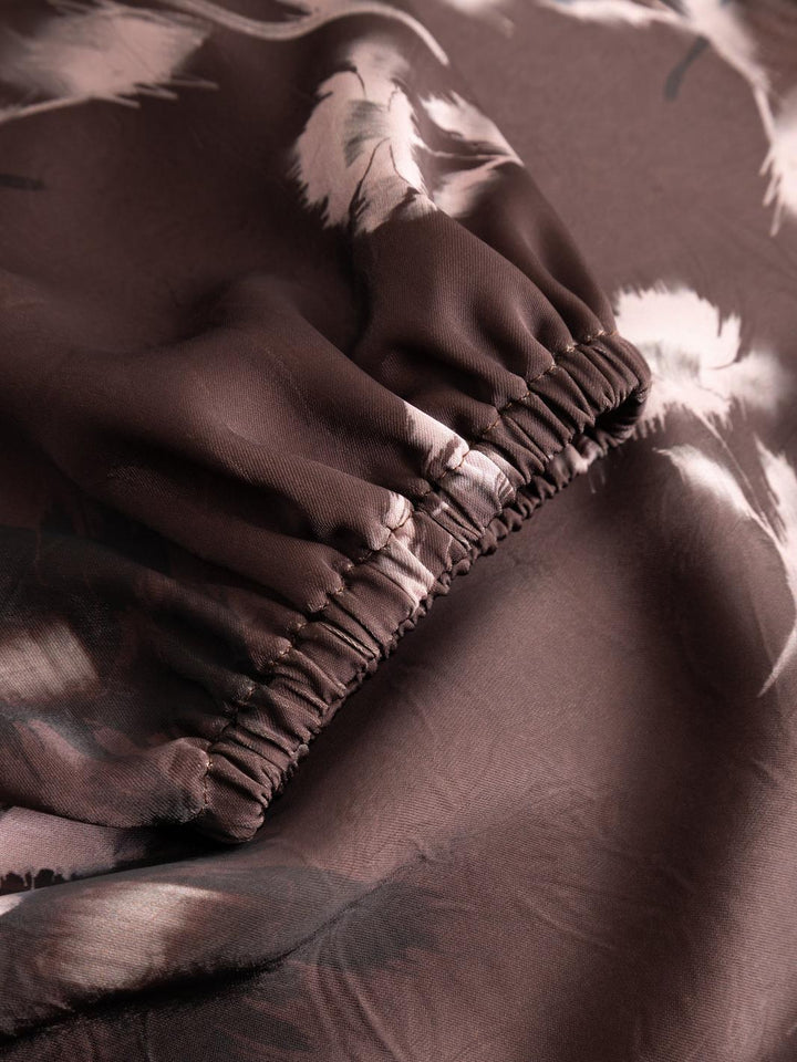 Noella - N-Lilith Ls Top 15910002 - 1473 - Dena Burgundy Print