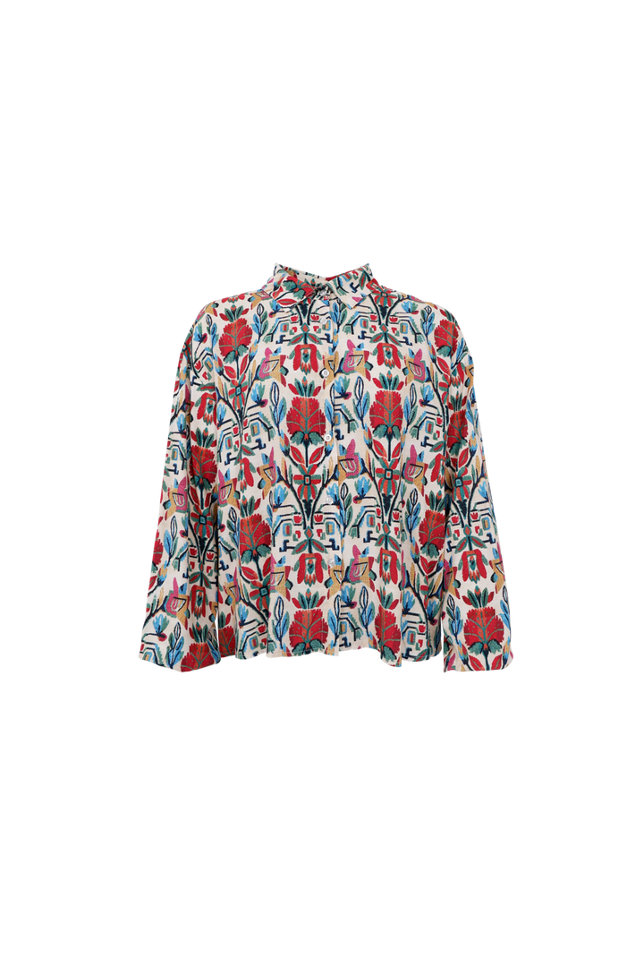 Black Colour - Bcpanama Shirt 41085 - Botanic Red