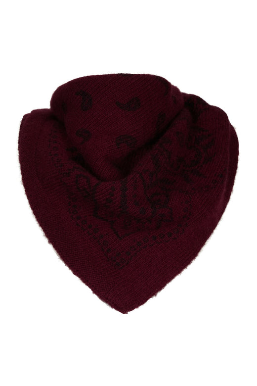 Neo Noir - Adelina Paisley Knit Scarf 169506 - 682 - Wine