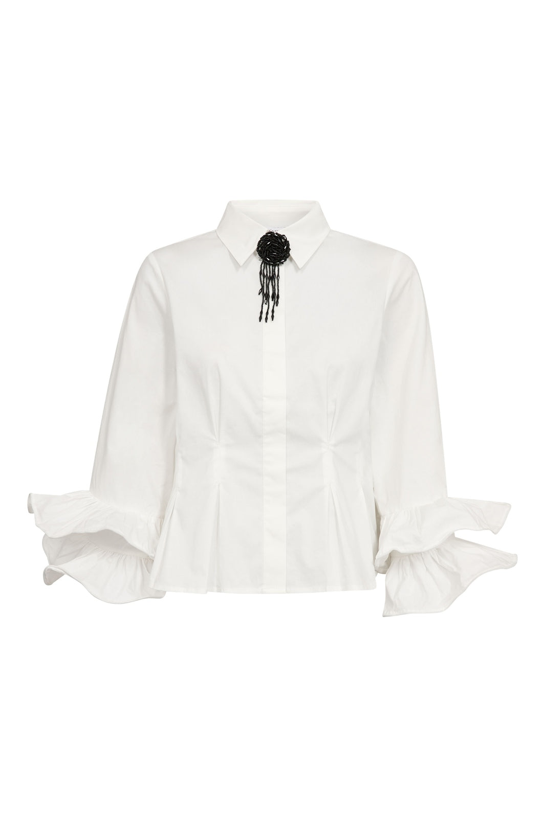 Co´Couture - Halencc Flare Pleat Shirt 500789 - 10001 - White